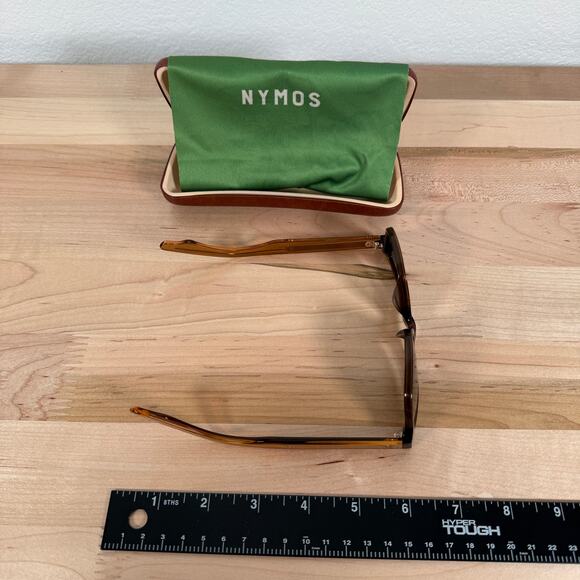NYMOS Brown Square Sunglasses Tortoise Frame w Case Cloth NWOT main image 9